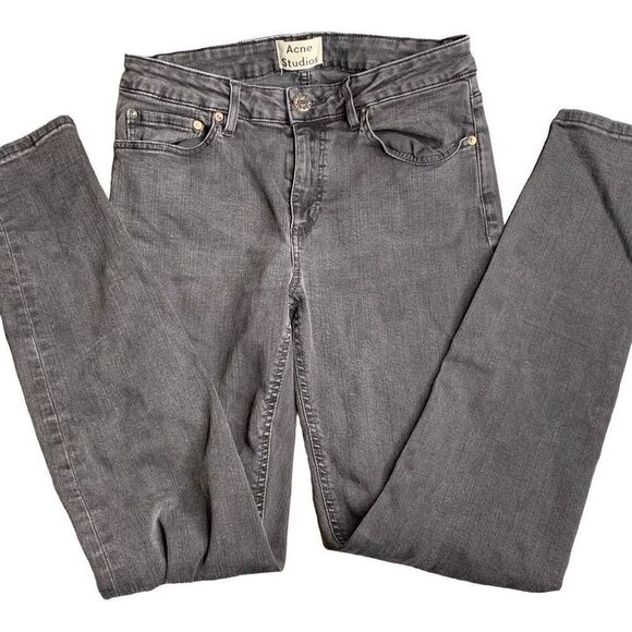 Acne Studios Skin 5 Used Black Skinny Jeans Size 28/32 - Picture 7 of 9